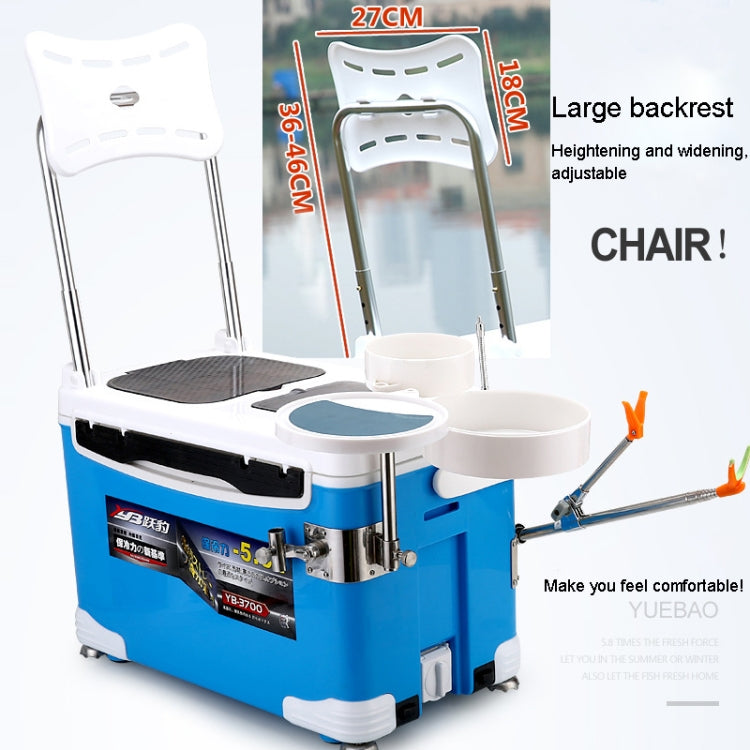 Multifunction Fishing Box Chair with Bait Tray & Umbrella Stand & Fishing Rod Stand Fishing Kit