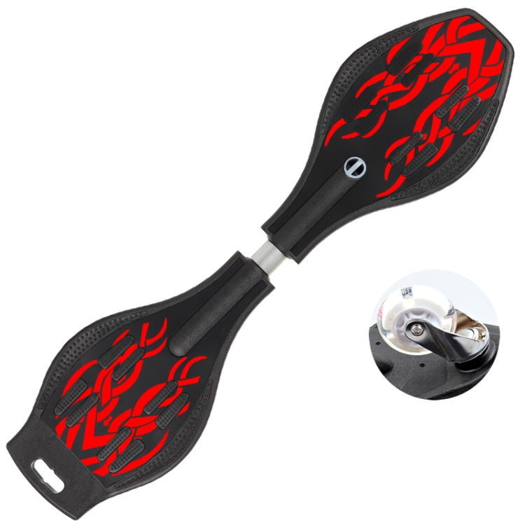 Fashion Rocket Pattern Two-wheeled Skateboard Luminous Flash Wheel Vitality Board