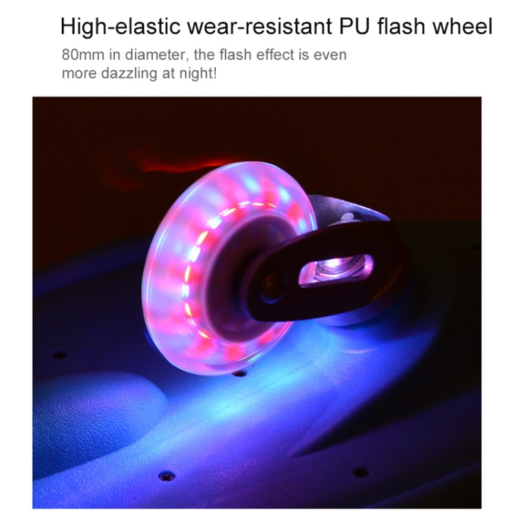 Fashion Rocket Pattern Two-wheeled Skateboard Luminous Flash Wheel Vitality Board