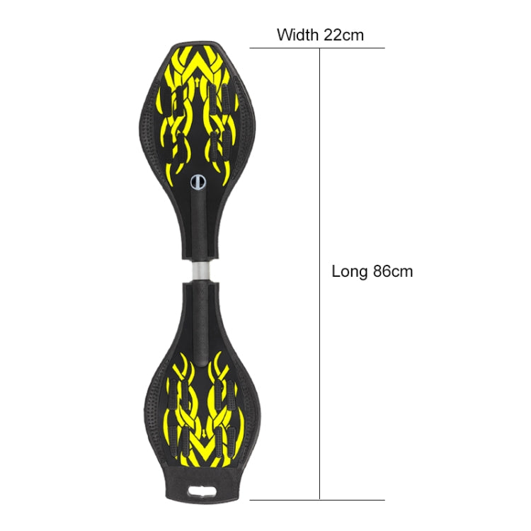 Fashion Rocket Pattern Two-wheeled Skateboard Luminous Flash Wheel Vitality Board