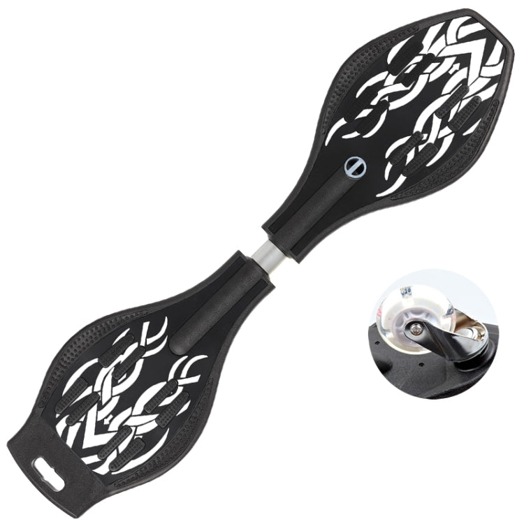 Fashion Rocket Pattern Two-wheeled Skateboard Luminous Flash Wheel Vitality Board