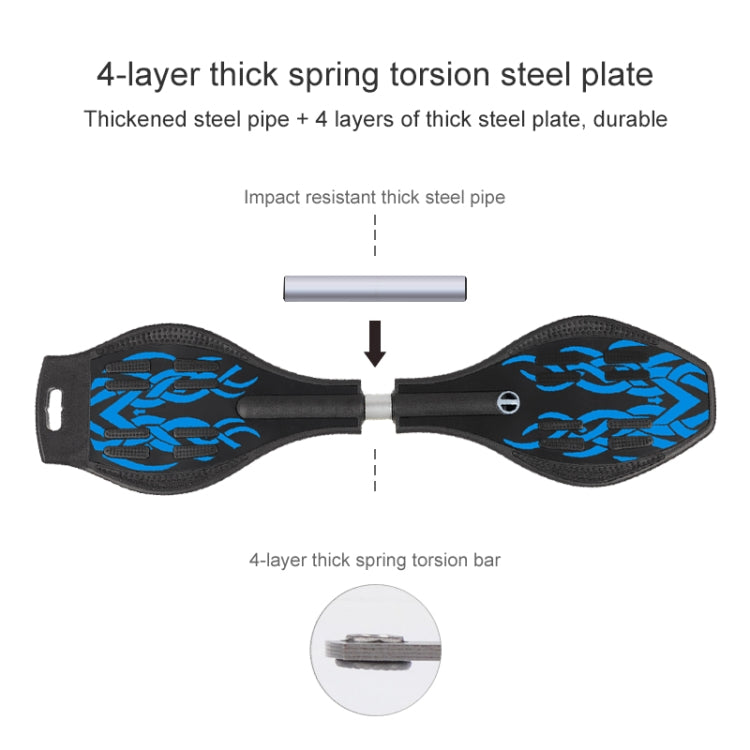 Fashion Rocket Pattern Two-wheeled Skateboard Luminous Flash Wheel Vitality Board