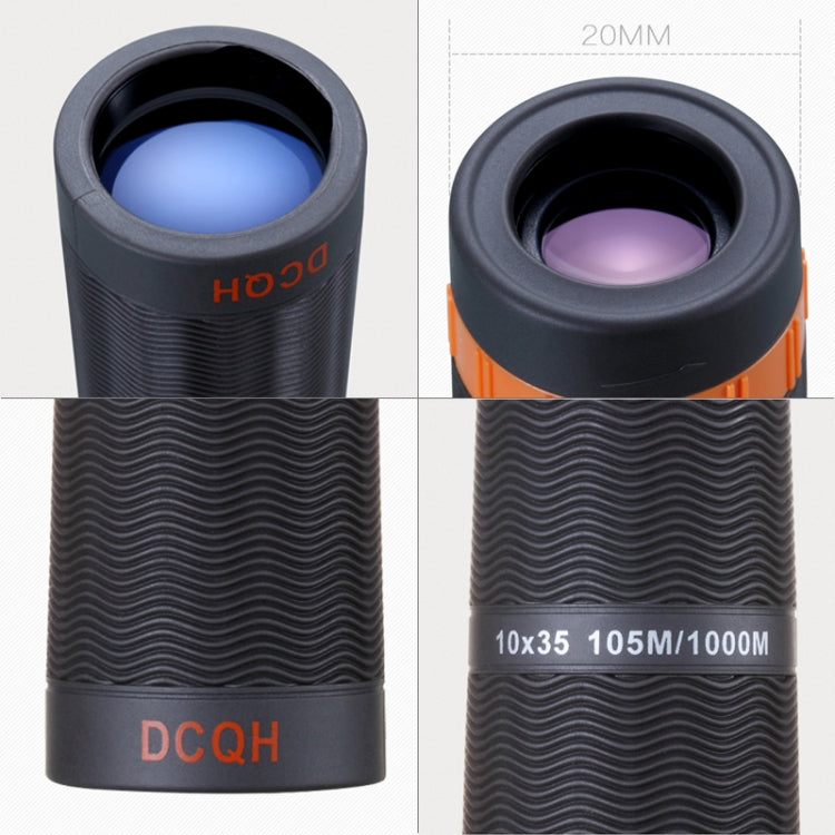DCQH DW118 HD 10X 35mm Monocular Telescope, Waterproof Damp-proof Anti-fog Lens, Glimmer Night Vision