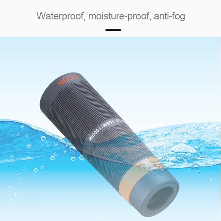 DCQH DW118 HD 10X 35mm Monocular Telescope, Waterproof Damp-proof Anti-fog Lens, Glimmer Night Vision