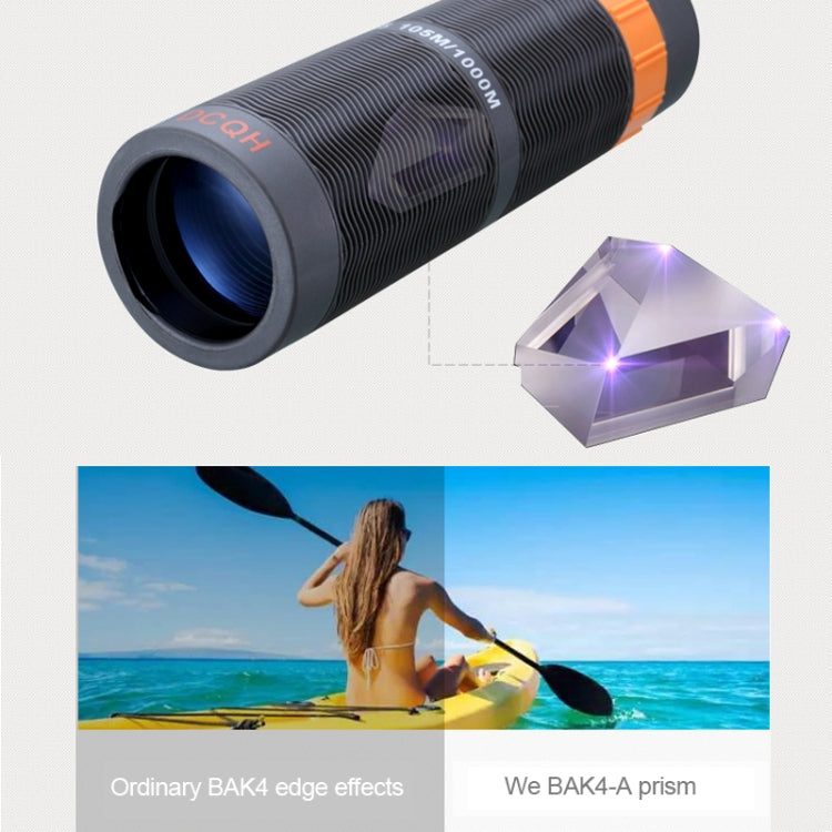 DCQH DW118 HD 10X 35mm Monocular Telescope, Waterproof Damp-proof Anti-fog Lens, Glimmer Night Vision