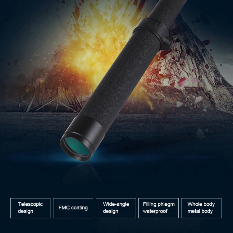 DCQH DW111 HD (10-50)X 40mm Monocular Telescope, Waterproof Damp-proof Anti-fog Lens, Glimmer Night Vision