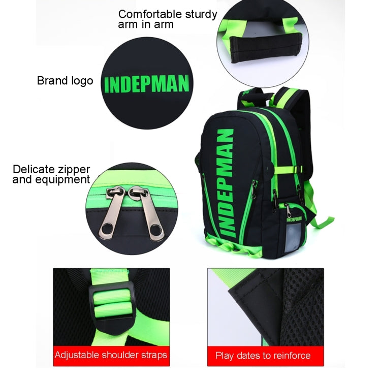 INDEPMAN DL-B029 Fashion Student Schoolbag 13.5 inch Nylon Laptop Notebook Computer Bag Backpack Shoulders Bag Outdoors Travelling Bag with Adjustable Shoulder Strap & Professional Lock Catch for Men and Women, Size: 45 x 30 x 12 cm(Yellow)