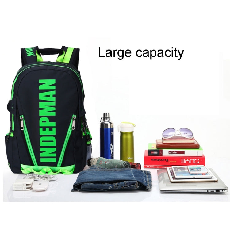 INDEPMAN DL-B029 Fashion Student Schoolbag 13.5 inch Nylon Laptop Notebook Computer Bag Backpack Shoulders Bag Outdoors Travelling Bag with Adjustable Shoulder Strap & Professional Lock Catch for Men and Women, Size: 45 x 30 x 12 cm(Yellow)