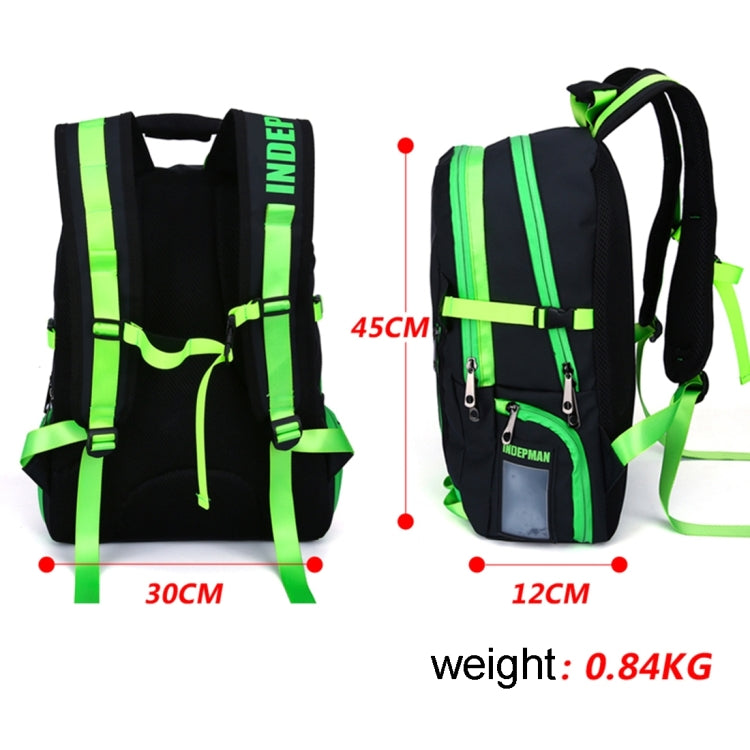 INDEPMAN DL-B029 Fashion Student Schoolbag 13.5 inch Nylon Laptop Notebook Computer Bag Backpack Shoulders Bag Outdoors Travelling Bag with Adjustable Shoulder Strap & Professional Lock Catch for Men and Women, Size: 45 x 30 x 12 cm(Yellow)