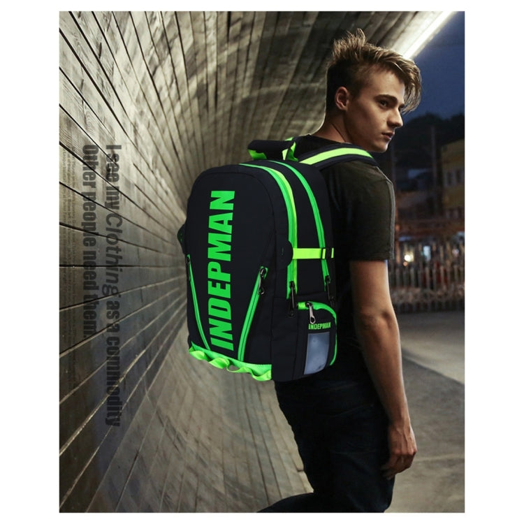 INDEPMAN DL-B029 Fashion Student Schoolbag 13.5 inch Nylon Laptop Notebook Computer Bag Backpack Shoulders Bag Outdoors Travelling Bag with Adjustable Shoulder Strap & Professional Lock Catch for Men and Women, Size: 45 x 30 x 12 cm(Yellow)