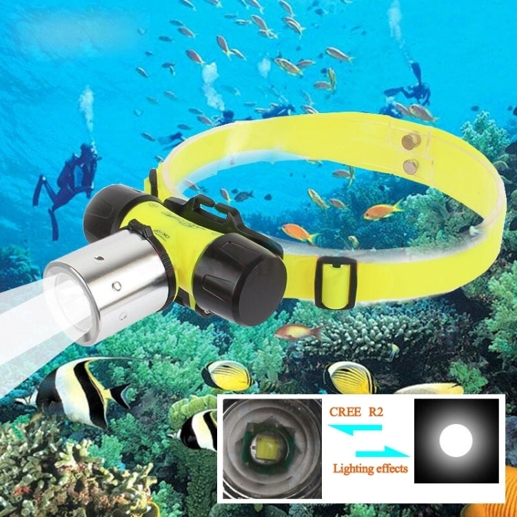 3W 350LM 1 x CREE R2 LED Waterproof Outdoor Zoom Diving Headlight Bike Headlamp Flashlight Light