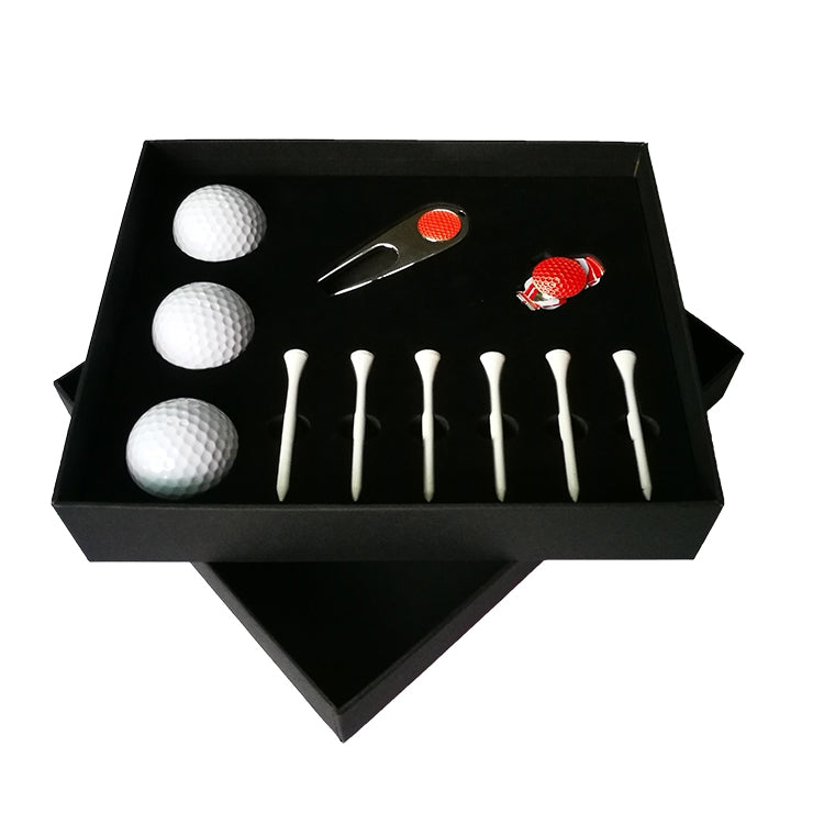 11 in 1 6 Golf Tees + Divot Tool + 3 Golf Balls Gift Box Set