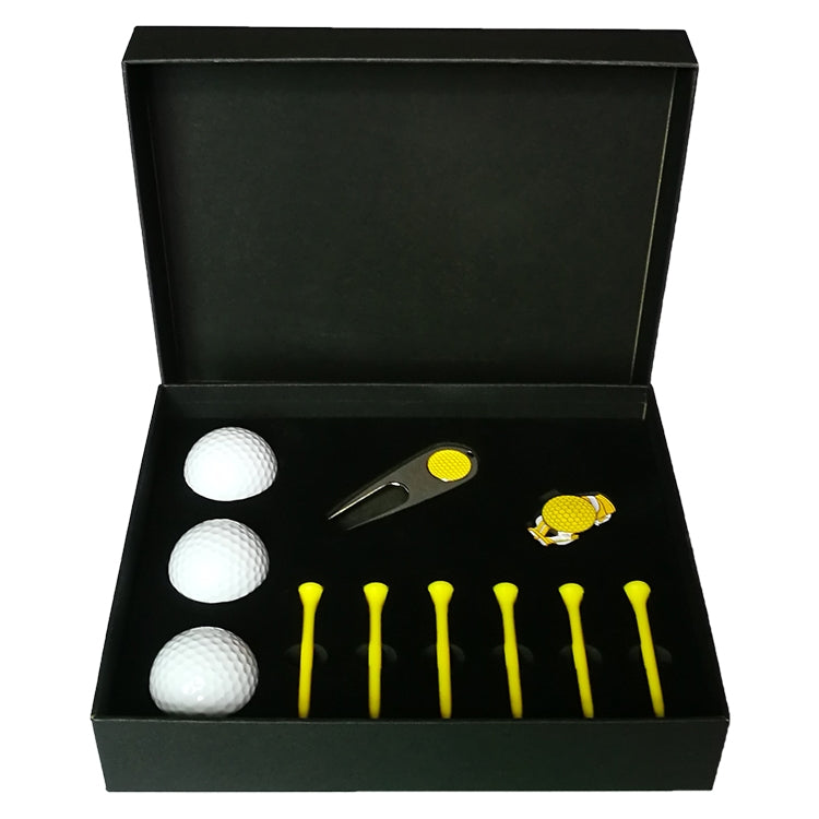 11 in 1 6 Golf Tees + Divot Tool + 3 Golf Balls Gift Box Set