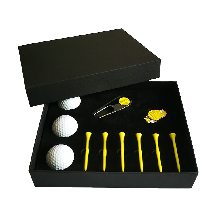 11 in 1 6 Golf Tees + Divot Tool + 3 Golf Balls Gift Box Set