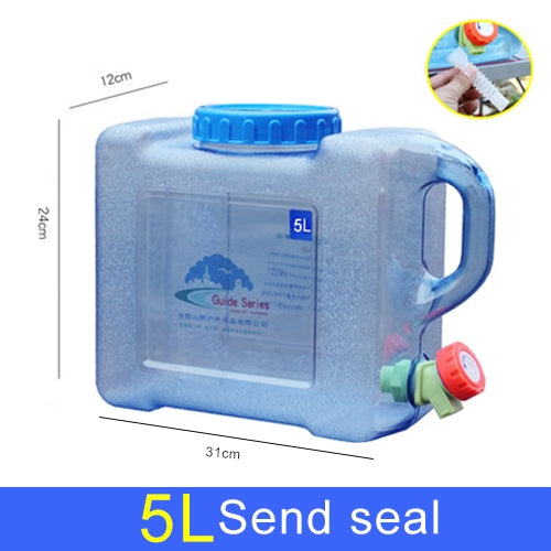 Food Grade PC Drinking Water Storage Bucket Outdoor Camping Accessories, Capacity: 5L
