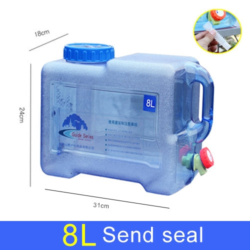 Food Grade PC Drinking Water Storage Bucket Outdoor Camping Accessories, Capacity: 8L