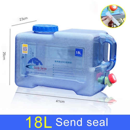 Food Grade PC Drinking Water Storage Bucket Outdoor Camping Accessories, Capacity: 18L