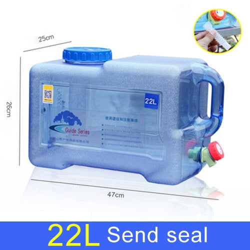 Food Grade PC Drinking Water Storage Bucket Outdoor Camping Accessories, Capacity: 22L