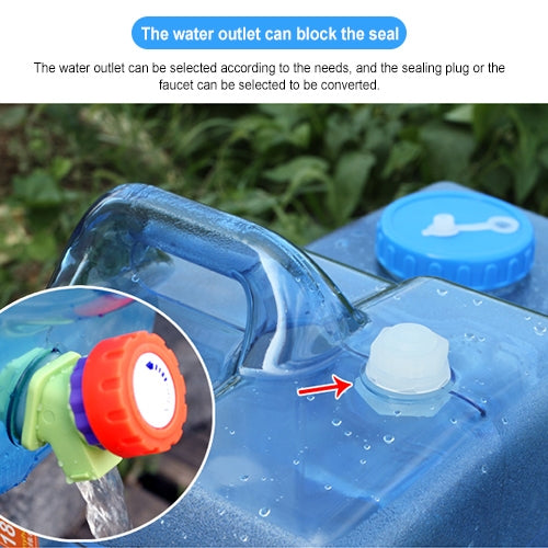 Food Grade PC Drinking Water Storage Bucket Outdoor Camping Accessories, Capacity: 22L