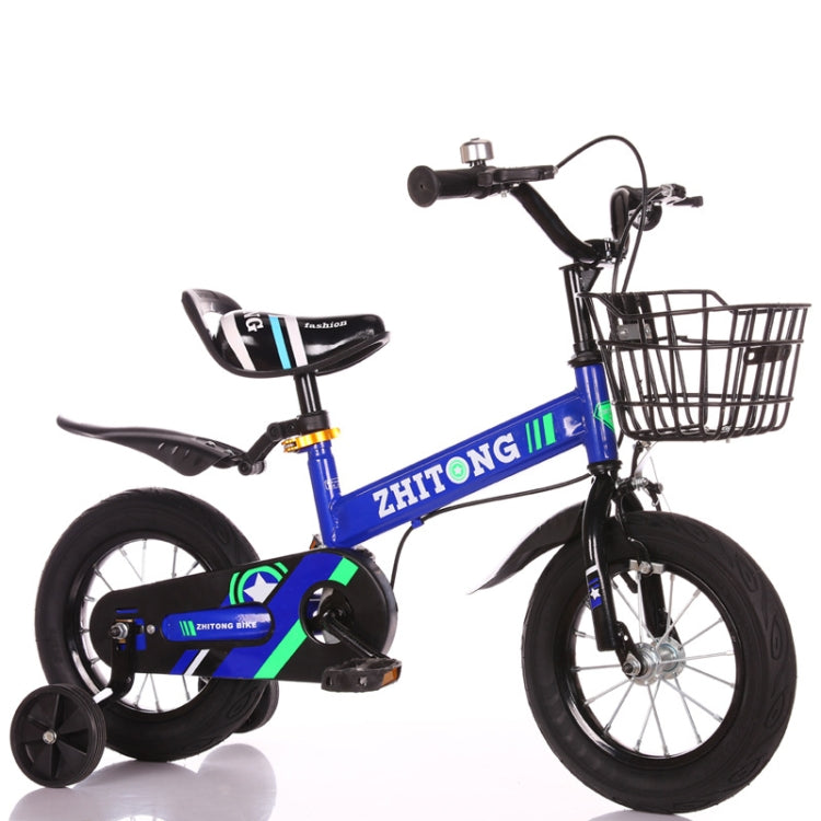 ZHITONG 8366 12 inch Fashion Version Children High Carbon Steel Frame Balance Car Pedal Bicycle with Front Basket & Bell, Recommended Height: 90-105cm
