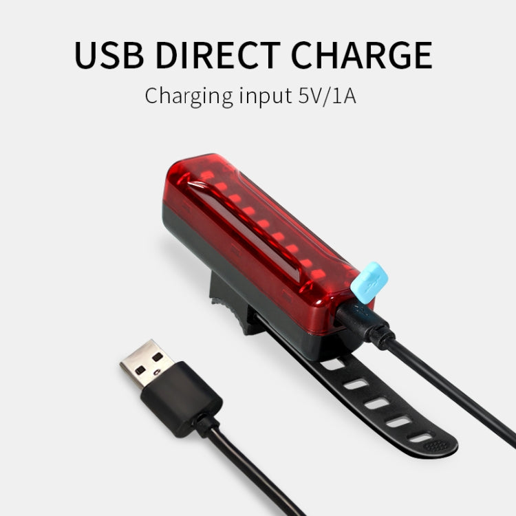 A02 Bicycle Taillight Bicycle Riding Motorcycle Electric Car LED Mountain Bike USB Charging Safety Warning Light (50 Hours, Color Box)