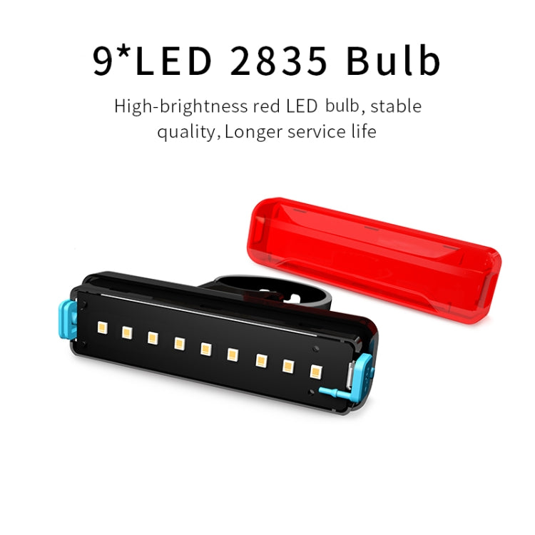 A02 Bicycle Taillight Bicycle Riding Motorcycle Electric Car LED Mountain Bike USB Charging Safety Warning Light (100 Hours, Plastic Bag)