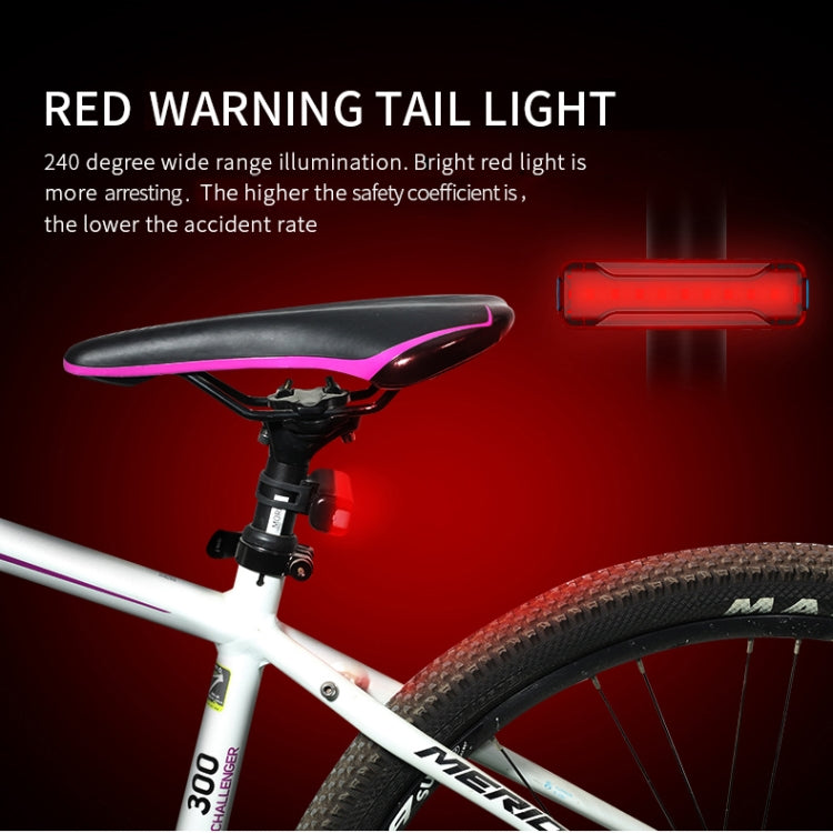 A02 Bicycle Taillight Bicycle Riding Motorcycle Electric Car LED Mountain Bike USB Charging Safety Warning Light (3 Hours, Plastic Bag)