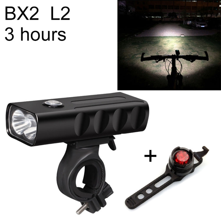 BX2 USB Charging Bicycle Light Front Handlebar Led Light (3 Hours, L2+Gem Lamp)
