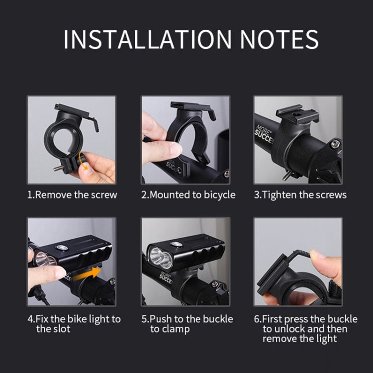 BX2 USB Charging Bicycle Light Front Handlebar Led Light (3 Hours, L2+Gem Lamp)