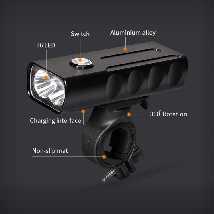 BX2 USB Charging Bicycle Light Front Handlebar Led Light (3 Hours, L2+Gem Lamp)