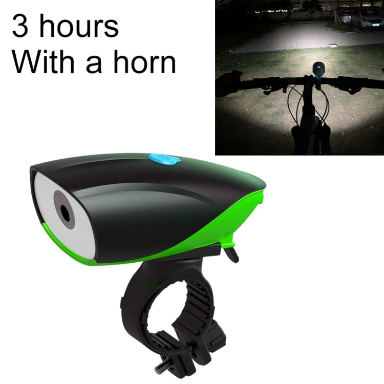 USB Charging Bike LED Riding Light, Charging 3 Hours with Horn