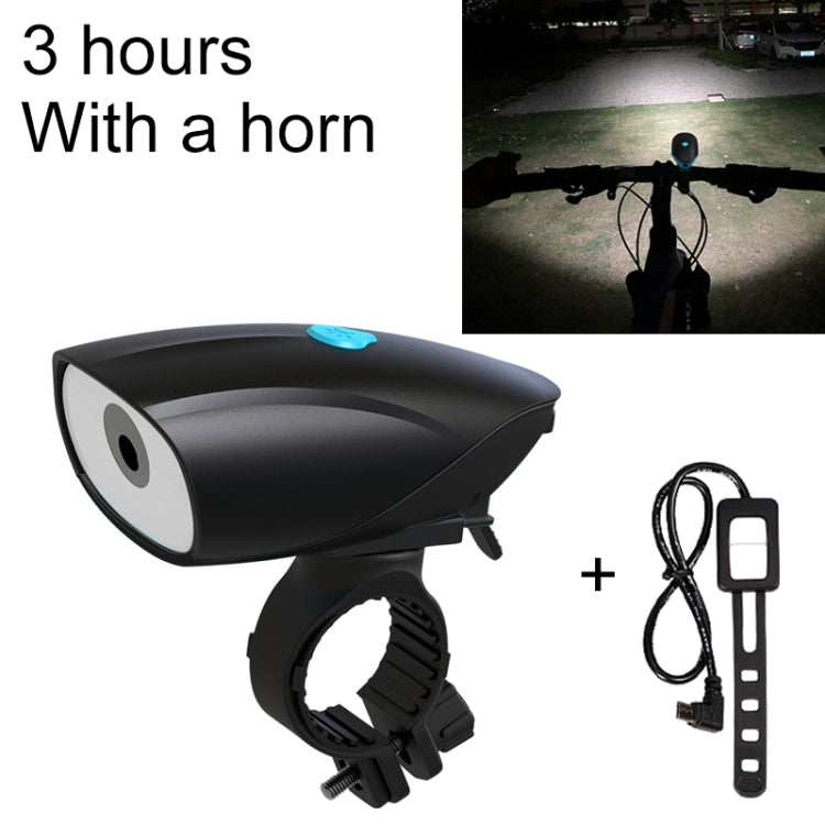 USB Charging Bike LED Riding Light, Charging 3 Hours with Horn & Line Control