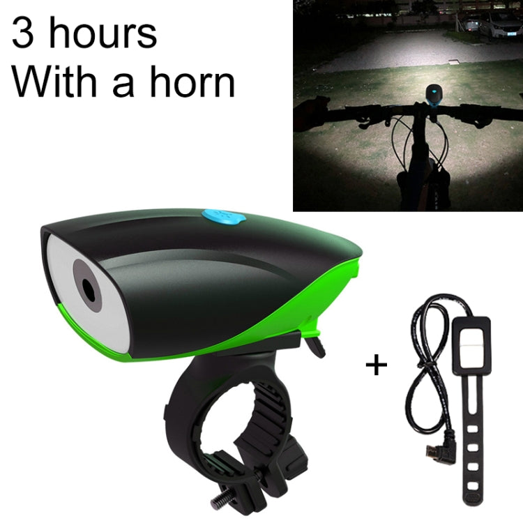 USB Charging Bike LED Riding Light, Charging 3 Hours with Horn & Line Control