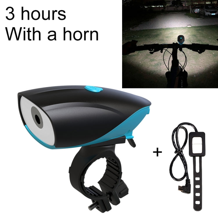 USB Charging Bike LED Riding Light, Charging 3 Hours with Horn & Line Control