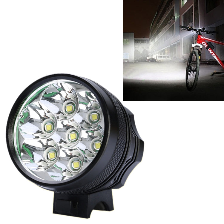 Mountain Bike Light Headlights T6 Glaring Flashlight Waterproof Shockproof Night Riding Equipment (Black)