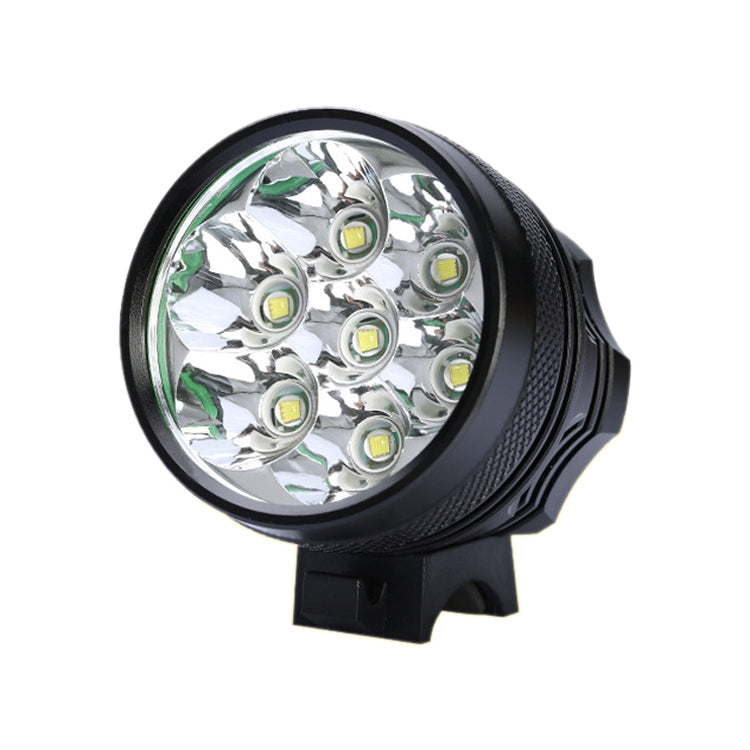 Mountain Bike Light Headlights T6 Glaring Flashlight Waterproof Shockproof Night Riding Equipment (Black)