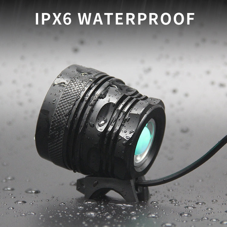 Mountain Bike Light Headlights T6 Glaring Flashlight Waterproof Shockproof Night Riding Equipment (Black)
