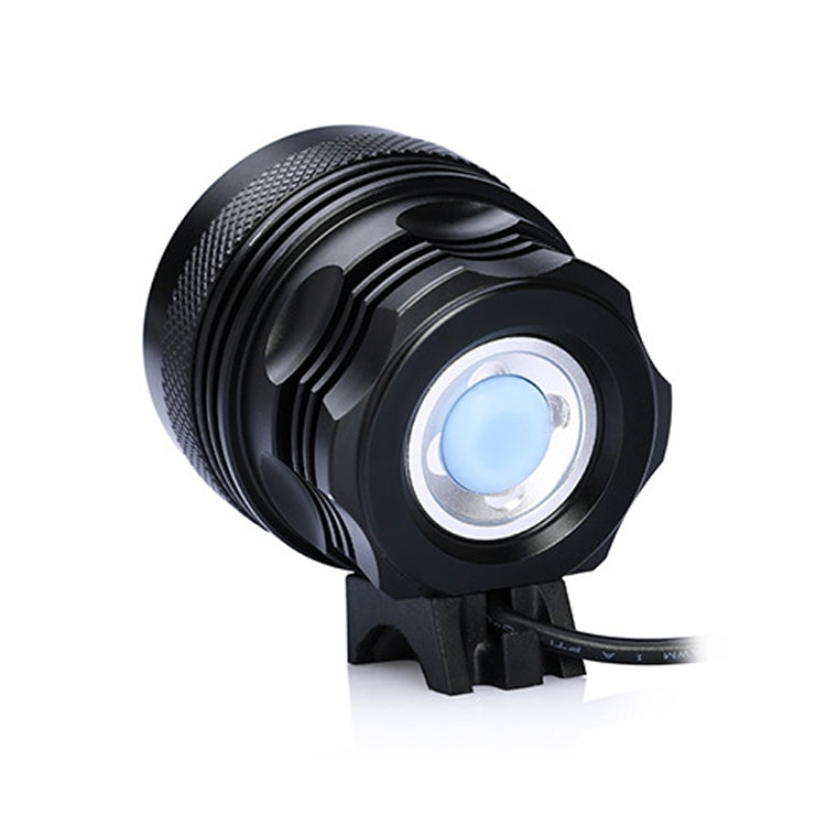 Mountain Bike Light Headlights T6 Glaring Flashlight Waterproof Shockproof Night Riding Equipment (Black)