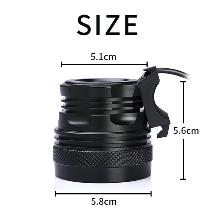 Mountain Bike Light Headlights T6 Glaring Flashlight Waterproof Shockproof Night Riding Equipment (Black)