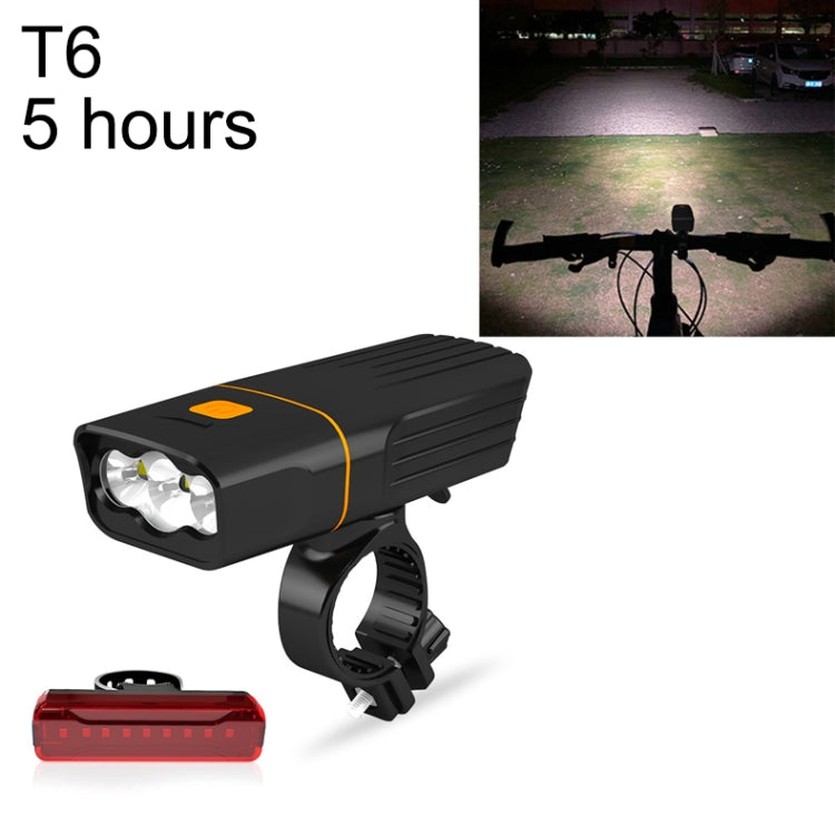 TK3 USB Charging Bicycle Light LED Flashlight (5 Hours, T6 + A02 Lamp)