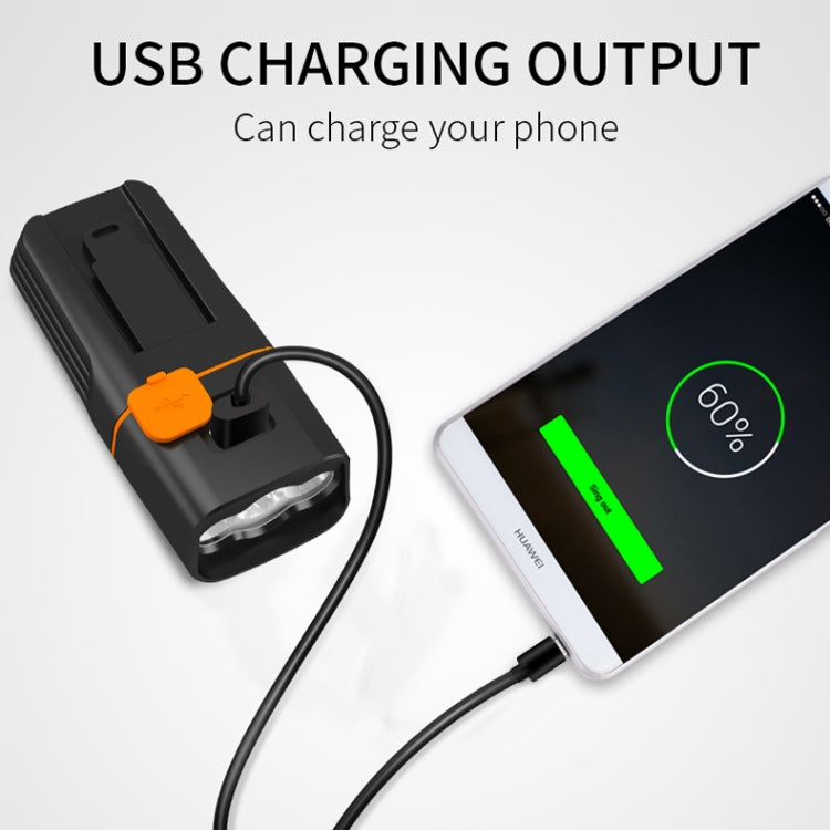 TK3 USB Charging Bicycle Light LED Flashlight (5 Hours, T6 + A02 Lamp)