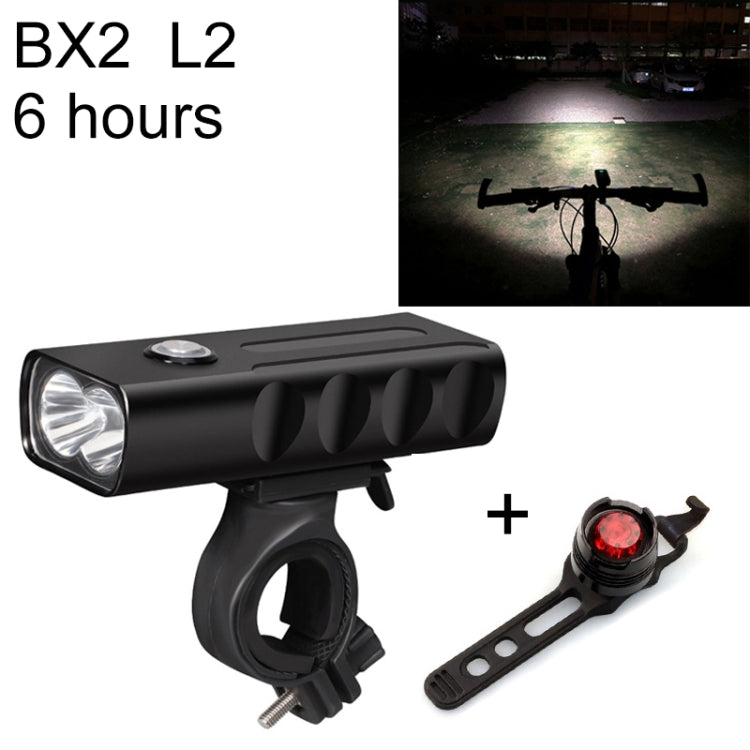 BX2 USB Charging Bicycle Light Front Handlebar Led Light (6 Hours, L2+Gem Lamp)