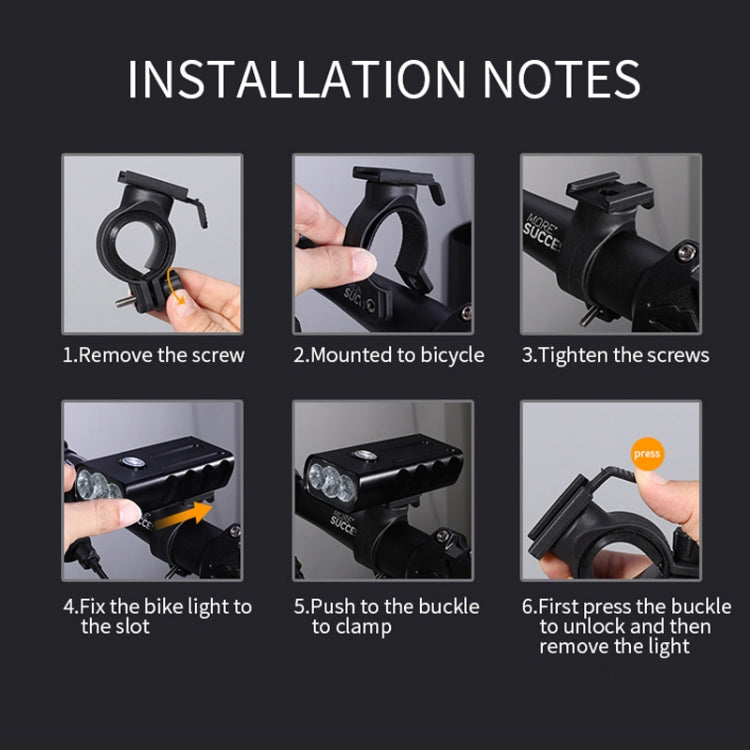 BX3 USB Charging Bicycle Light Front Handlebar Led Light (5 Hours, L2 Lamp Beads)