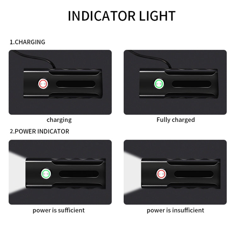 BX3 USB Charging Bicycle Light Front Handlebar Led Light (10 Hours, T6+Gem Lamp)