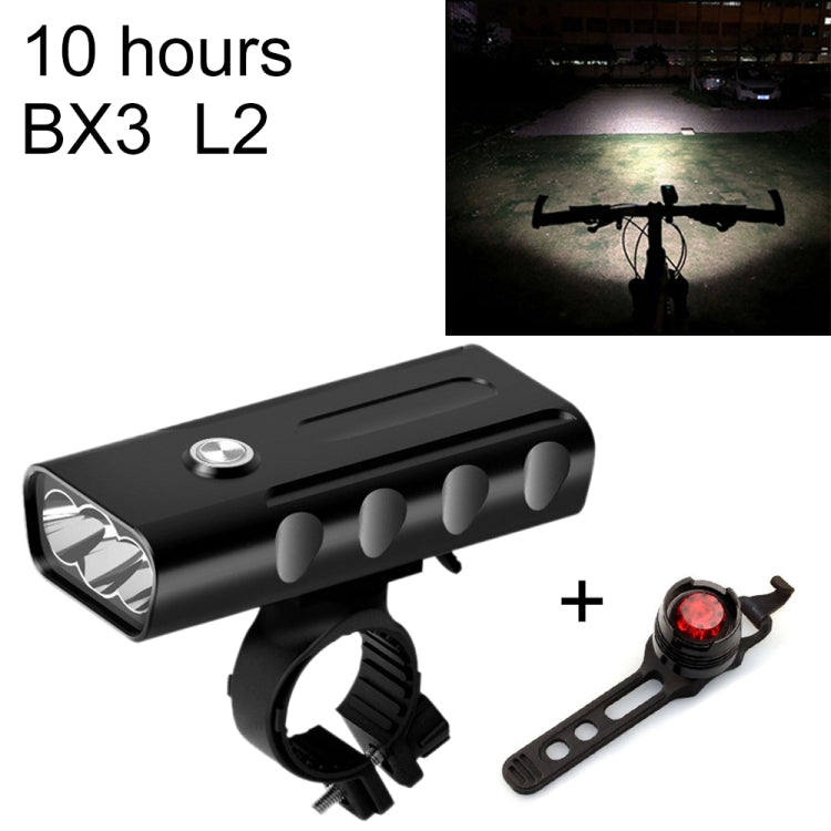 BX3 USB Charging Bicycle Light Front Handlebar Led Light (10 Hours, L2+Gem Lamp)