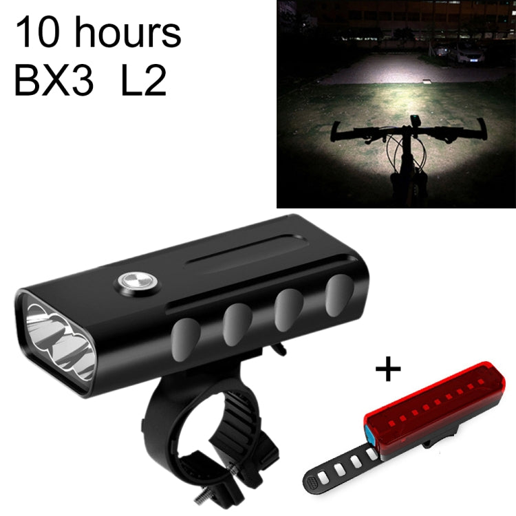BX3 USB Charging Bicycle Light Front Handlebar Led Light (10 Hours, L2+A02 Lamp)