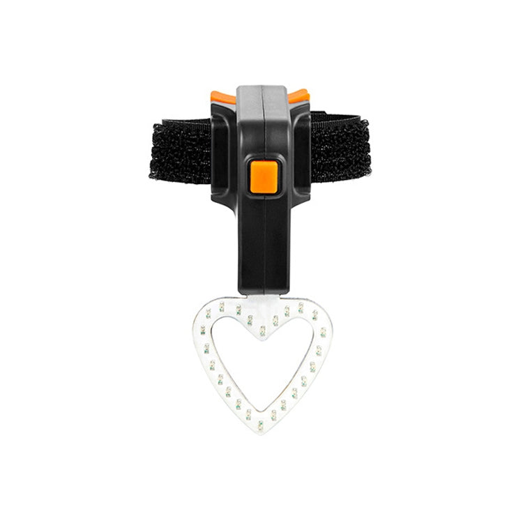 USB Charging Riding Light Rear Lamp Safety Warning Light (Heart Shape Style)
