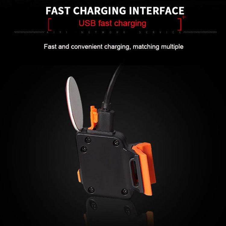 USB Charging Riding Light Rear Lamp Safety Warning Light (Heart Shape Style)