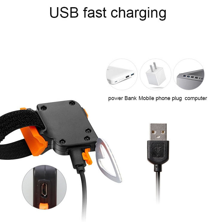 USB Charging Riding Light Rear Lamp Safety Warning Light (Heart Shape Style)