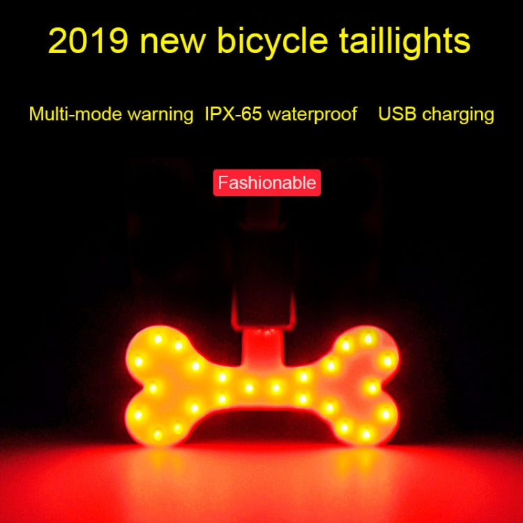 USB Charging Riding Light Rear Lamp Safety Warning Light (Round Shape Style)